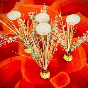 4 Pc. Centerpiece, Perfect Party Accessory For Birthday Celebration Decorations.
